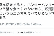 Twitter「HUNTER×HUNTERは蟹、呪術廻戦はカニカマ」←7万いいね