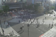 東京、自粛解禁ムード　現在のスクランブル交差点がこれ