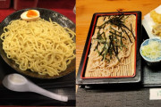 「つけ麺」と「天ざる蕎麦」だったら