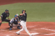柳田悠岐、第2号ソロホームラン！！バックスクリーン一直線