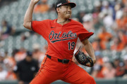 【MLB】オリオールズ・菅野智之、5回途中3失点で6勝目ならず…　トラウトに左翼ポール直撃の2ラン被弾
