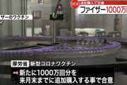 【朗報】厚労省、ファイザー製ワクチン1000万回分を追加購入。モデルナよりファイザーを希望する人が多く