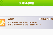 【ウマ娘】謎スキルから微妙に使える（場合がある）スキルになった二の矢さん。これって因子に必要？