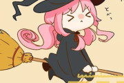【FGO】魔女衣装のハベにゃんイラスト！！　箒で飛びたいハベにゃんかわいいなw