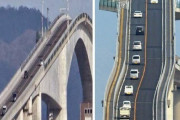 韓国人「 “世界で最も危険な橋” の一つに選ばれた日本の橋がスキージャンプ台級の高低差なんだが……」