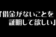 借金がない事の証明なんて、もう悪魔の証明だよ