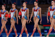【五輪】新体操団体ウズベキスタン「セーラームーン」で舞う　※画像