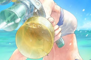 【FGO】水着のアルトリアイラスト！！　水鉄砲撃ってるのいいですね！！