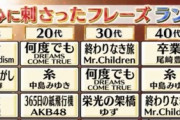 【朗報】AKB48の楽曲が、心に刺さったフレーズランキングで 20代の3位にランクイン！！