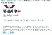 Vtuber 【郡道美玲】ツイッターのブロック数がヤバ過ぎて些細なツイートも許されない模様ｗｗｗｗｗ