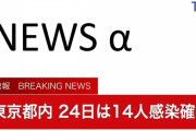 【5/24速報】東京　コロナ+14人…明日緊急事態解除は不可能ｗｗｗｗｗ