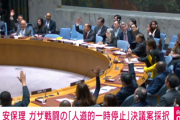 【国連安保理】ガザ紛争で初の決議採択　イスラエル政府「ふーん、で？」