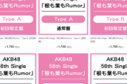【AKB48】58thシングル「根も葉もRumor」予約販売受付開始！！！